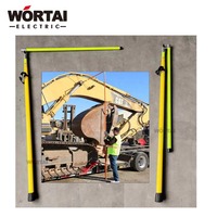 Jaune ou Orange 3M Triangle Hot Stick Télescopique pour fusible de découpe et parafoudre de la tige de commande d'isolation