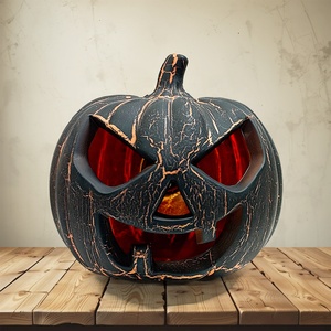 Luci Atmosferiche a Forma di Zucca a Batteria, Decorazioni di Halloween in Plastica per Interni, Ornamenti per Parchi Divertimento e <span class=keywords><strong>Horror</strong></span> - Product Image 2