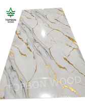Panneaux PVC surface marbre, panneau mural en plastique WPC PVC, feuille PVC UV effet marbre