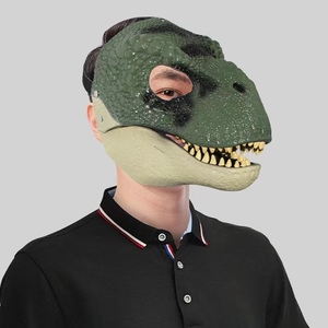 Máscara de Dinosaurio con Mandíbula Abrible, Textura y Color Realistas, Aberturas para Ojos y Nariz - Product Image 6