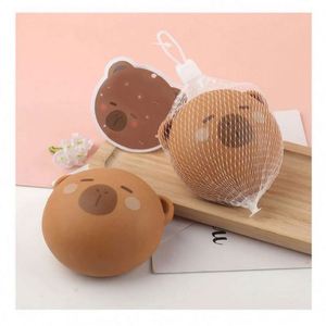 Jouet anti-stress promotionnel en TPR écologique de haute qualité, ensemble de jouets à presser Capybara Squishy Mellow OEM, petits jouets à presser en sachet surprise - Product Image 1