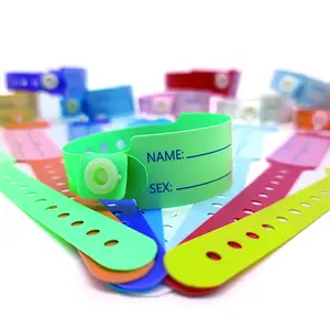 Enfant Bébé Vinyle Bracelet En Plastique Jetable Patient Identification Bande PVC Bracelet Médical Personnalisé 100pcs ID Bracelet CN;SHG