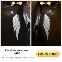 Pour Alphard, Avalon, Crown : Tapis de bienvenue lumineux à ailes d'ange pour portière, fabriqué en Chine, compatible OLIVER