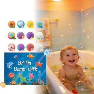 Bombe da Bagno Effervescenti di Lusso per Bambini, Etichetta Privata, Naturali e Vegane con Oli Essenziali e Giocattolo Sorpresa - Product Image 5