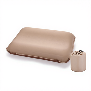 Coussin de <span class=keywords><strong>camping</strong></span> portable auto-gonflant 3D kaki pour l'extérieur, 46x30cm, tissu élastique 30D, dossier confortable - Product Image 1