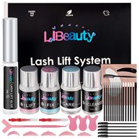 Kit Profesional Coreano para Lifting de Pestañas LiBeauty, Kit de Permanente de Pestañas con Etiqueta Privada Personalizada, Lociones Veganas para Lifting de Pestañas con Herramientas Nuevas