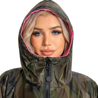Haute qualité adulte Robe à langer à manches longues imperméable Surf Poncho chaud veste manteau avec capuche nageur polaire doublé bain Parka