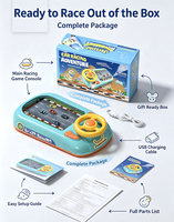 Jouet simulateur de course de voiture pour enfants avec volant, jeu éducatif d'aventure de course de voitures électroniques pour les tout-petits