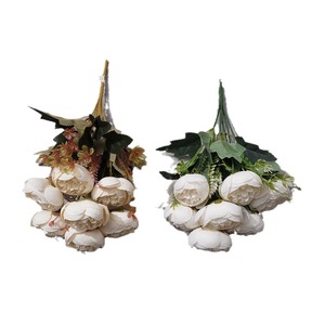 Bouquet de fleurs artificielles en soie Yixuan, 7 têtes, grandes roses thé, haute simulation, pour décoration de mariage et d'intérieur, art floral - Product Image 5