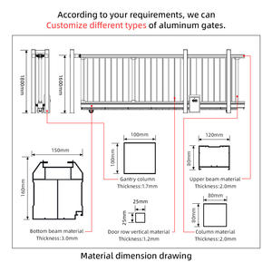 Металлические промышленные главные раздвижные ворота, автоматические коммерческие консольные раздвижные ворота, открытый вход, подъездная дорожка, электрические ворота - Product Image 5