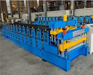 아연 이중 층 지붕 패널 롤 성형 기계 828 + 836 모델 루핑 시트 만드는 기계 타일 만들기 기계 - Product Image 5
