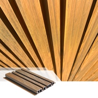 Nouveau design de lames composites en bois écologiques, imperméables et ignifuges, panneaux muraux en bois WPC pour usage hôtelier, faible entretien