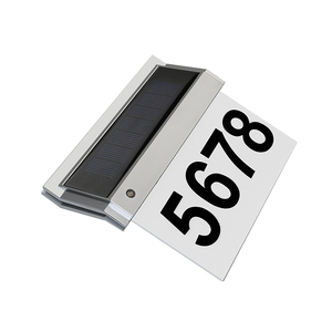 LOYAL Solar LED Jardín al aire libre Paisajismo Casa decorativa Número Placa Tableta Placa de puerta Luz - Product Image 3