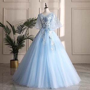 Robe de soirée en maille colorée pour cosplay, examen artistique, spectacle de <span class=keywords><strong>chant</strong></span> folklorique, performance de voix, longue jupe de danse - Product Image 2