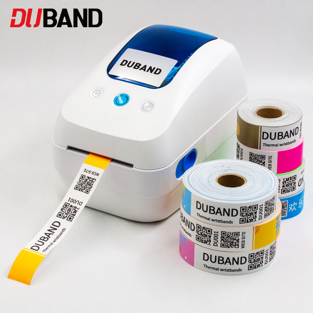 Thermal Printing Wristbands with Compatible Thermal Printer Set Events Hospitals Hotels Fast Check in Identification Solution