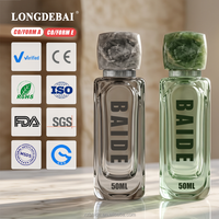 Flacon de parfum vide coloré avec logo personnalisé, 50 ml, 100 ml, flacon de parfum en verre à sertir avec bouchon