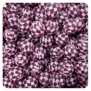 Perles en silicone rondes violettes de 15 mm, perles en silicone scintillantes colorées en vrac pour la fabrication de bijoux, vente en gros - Product Image 4