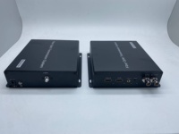Émetteurs-récepteurs fibre optique 3G SDI avec sortie en boucle et audio 3,5 mm, distance de transmission de 10 km pour la vidéosurveillance/la diffusion