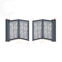 Europese stijl anti-diefstal aluminium patio/tuinpoort met automatische opening, elektrisch vouwbaar patroonpoort