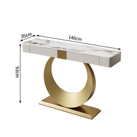 Meuble d'entrée en tissu personnalisable, style luxe léger, avec plateau en pierre, nouvelle plateforme de finition minimaliste moderne chinoise