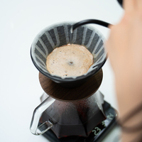 Carafe à café de luxe 450 ml en verre irisé à changement de couleur avec base surélevée, ensemble professionnel en céramique écologique pour café filtre