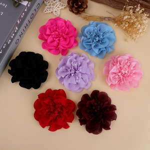 Flores Decorativas de Camelia de Tela Simulada Hechas a Mano para Manualidades, Tocados, Collares, Ropa, Zapatos, Bolsos, Tela Redonda - Product Image 1