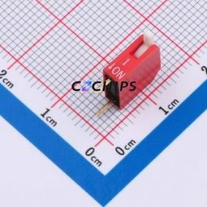 DSDP-01-R DIP Switch Through hole Component (THT) Switch Piano Key 1 2.54mm Red - Product Image 1
