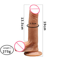 Dildo de Silicona Líquida Impermeable IPX6 Ecológico, Juguete Sexual Unisex para Adultos, Gran Venta