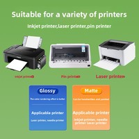 Étiquettes d'emballage personnalisées A4 en papier kraft brillant ou mat, adhésives, compatibles avec les imprimantes laser, jet d'encre et matricielles, résistantes à l'eau, pour supermarchés et épiceries