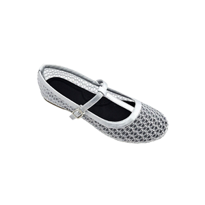 Nouvelle Tendance Mode Printemps-Été 2026 : Ballerines Mary Jane Respirantes et Légères à Enfiler pour Femme, Style Français, Dessus en Maille - Product Image 1