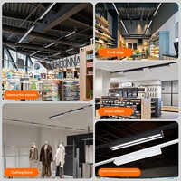 Spot lumineux pour rayonnages de supermarché, éclairage d'appoint pour magasins commerciaux et centres commerciaux, éclairage sur rail coulissant à montage en surface pour magasins de vêtements