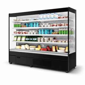 <span class=keywords><strong>Réfrigérateur</strong></span> commercial multi-étagères à vitrine ouverte, refroidissement par air, pour supermarché, refroidisseur de produits laitiers, <span class=keywords><strong>réfrigérateur</strong></span> à emporter - Product Image 6