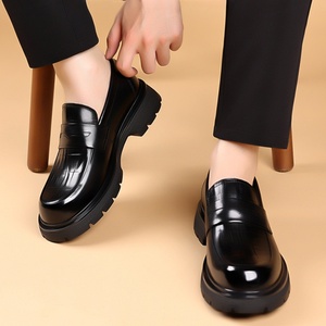New Model Leather Business Casual Shoes Leather Soft Sole Shoes One-piece Breathable Leather Shoes Wedding Shoes - Product Image 2