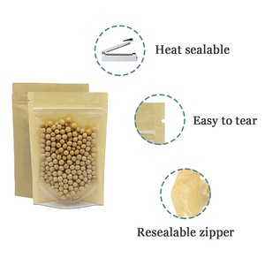 Sachets refermables personnalisés en aluminium avec fermeture éclair pour aliments pour animaux de compagnie, pochettes verticales en plastique pour friandises pour chiens avec fenêtre - Product Image 2