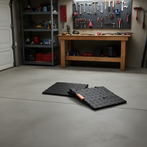 Baldosas entrelazadas para suelo de garaje Vevor de 12 x 12 x 0.53 pulgadas, negras, antideslizantes, con sistema de clic, para garajes y talleres de reparación. - Product Image 2