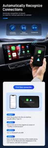 범용 자동차 무선 스마트 Ai Box CarPlay 어댑터 USB 동글 아이폰 애플 및 안드로이드 자동