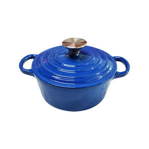 Olla Holandesa de <span class=keywords><strong>Hierro</strong></span> <span class=keywords><strong>Fundido</strong></span> Esmaltada, Fácil de Limpiar, Duradera y Ecológica, con Doble Asa, Apta para Gas e Inducción, para el Hogar, Aire Libre y Camping - Product Image 2