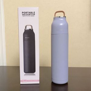 Termo de Vacío de 500 ml en Oferta, Botella de Agua de Acero Inoxidable 304 de Doble Pared, Portátil para Viajes, con Asa y Tapa, Logotipo Personalizado - Product Image 1