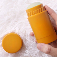 Vente en gros de récipient de bâton de déodorant en plastique vide de couleur bleu gris de 100ml 200ml avec bouchon à vis bouteille de crème solaire de forme ronde