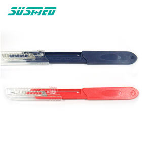 مقبض مشرط جراحي من الفولاذ المقاوم للصدأ والفولاذ الكربوني مع شفرة - Product Image 3