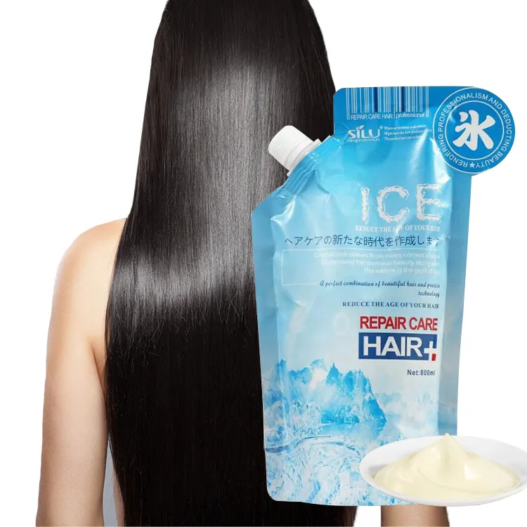 Crema idratante in seta e lucentezza con etichetta privata rafforzare le radici dei capelli ice spa crema per il trattamento dei capelli