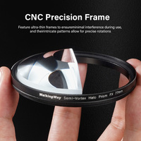 Filtre d'objectif professionnel pour appareil photo, filtre FX à prisme semi-vortex Halo en verre optique 77mm 82mm pour allée optique