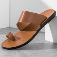 Sandales tongs homme grande taille transfrontalières, tendance été 2025, résistantes à l'usure, chaussures de plage simples à bride unique