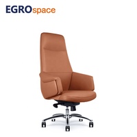 Chaise de bureau de direction ergonomique pivotante de luxe EGROspace, réglable et roulante, pour réception et conférence