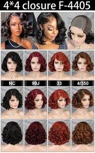 LINDALHAIR Cabello humano rizado 4x4 Pelucas delanteras de encaje Bob corto con <span class=keywords><strong>banda</strong></span> elástica Peluca de corte <span class=keywords><strong>pixie</strong></span> Cabello Remy negro natural para mujeres - Product Image 6