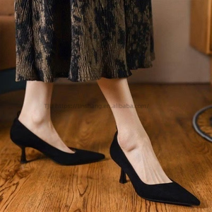 Fashion Summer Women Girl High <b>Heels</b> Pump Shoes Round Thin <b>Heel</b> Leather Pumps for Ladies - Product Image 4