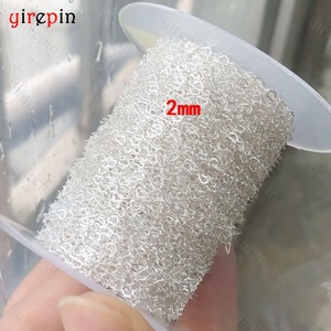 Cadenas de corazón de alta calidad de 2mm y 2,8mm a granel para hacer joyas, pulsera, cadena de plata 925 genuina - Product Image 6