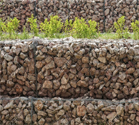 Gabion hexagonal soudé en Galfan pour mur en pierre 3x1x1m, maille tissée 100x120mm, panier de protection contre l'érosion côtière