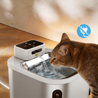Distributeur d'eau automatique intelligent pour animaux de compagnie de grande capacité 4L WB2504 ABS sans fil ultra-silencieux avec filtration à 4 couches et écran LCD pour chats