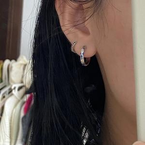 Pendientes de Plata de Ley S925 con Estrella de Cuatro Puntas Azul para Mujer, Estilo Religioso Versátil para Uso Diario, Diseño de Nicho Dulce y Moderno - Product Image 4